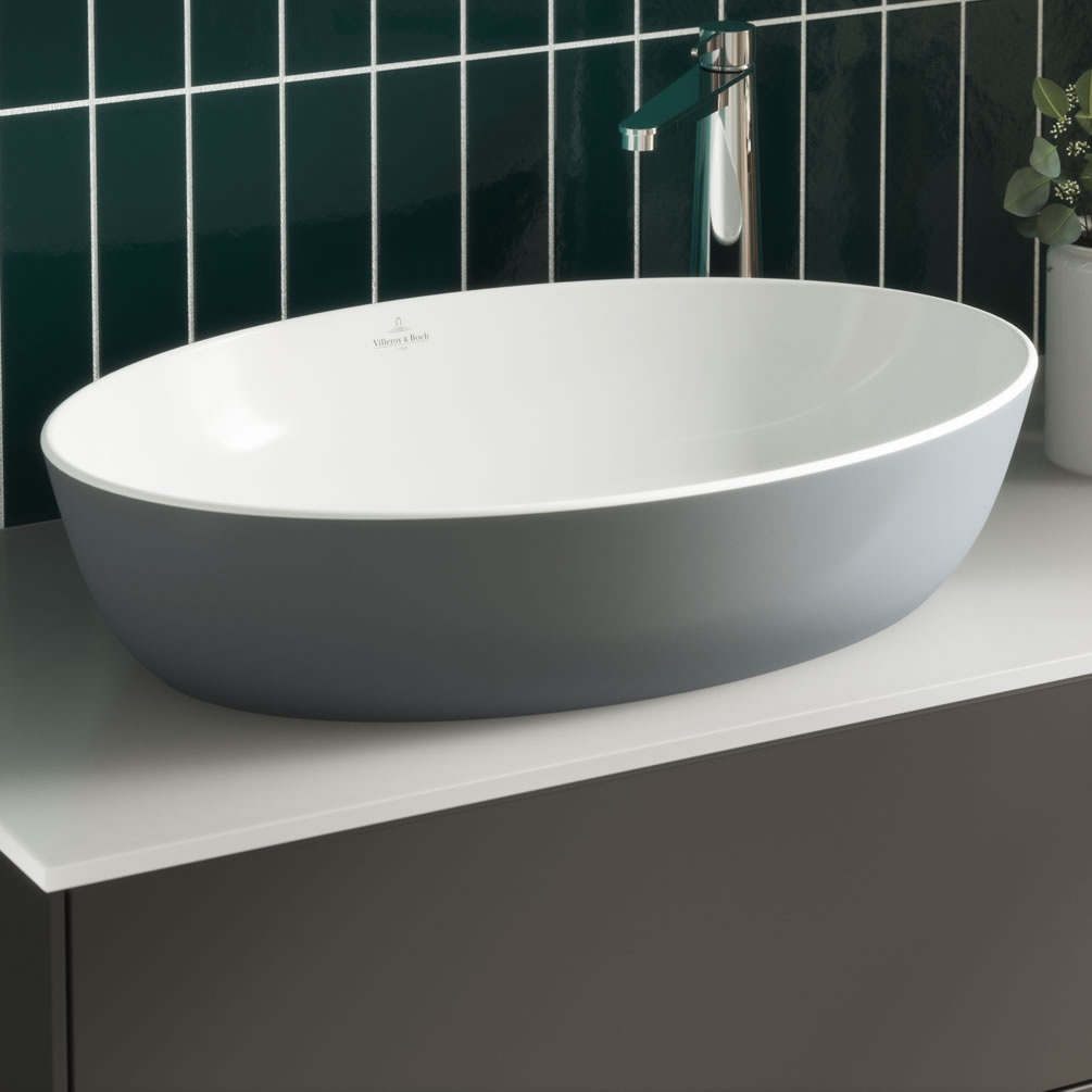 Lifestyle image of Villeroy & Boch Artis French Linen 610mm Countertop Basin